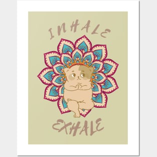 Yoga kitty - inhale exhale Posters and Art